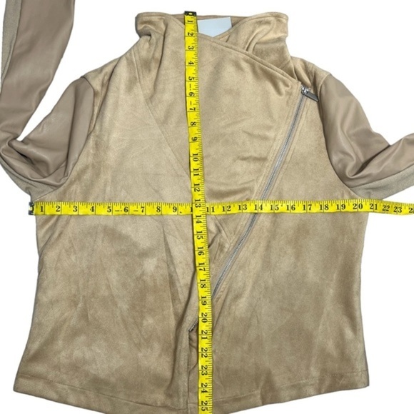 Bagatelle tan faux suede moto jacket size L - Picture 9 of 9